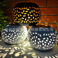 Solar Iron Art Lantern for Outdoor Garden Use