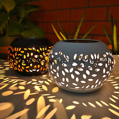 Solar Iron Art Lantern for Outdoor Garden Use