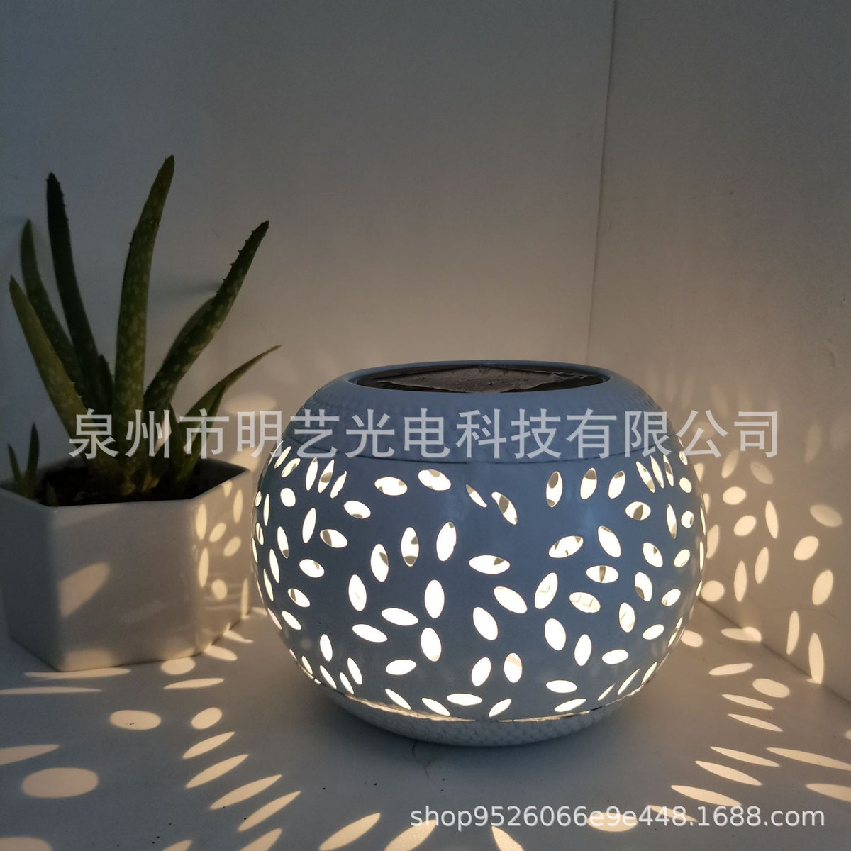 Solar Iron Art Lantern for Outdoor Garden Use