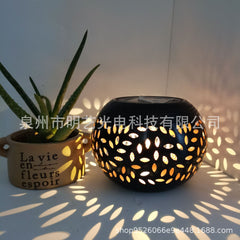 Solar Iron Art Lantern for Outdoor Garden Use